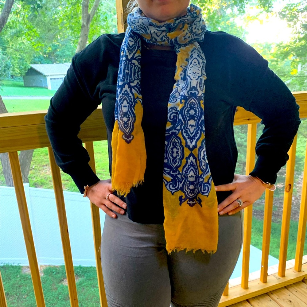 Bright colored scarf